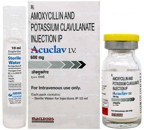 Acuclav Iv 600mg Injection 1 - Uses, Side Effects, Dosage, Price | Truemeds