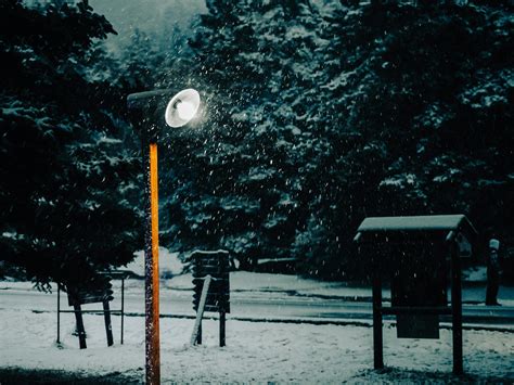 Rain of Snow in Town Painting · Free Stock Photo
