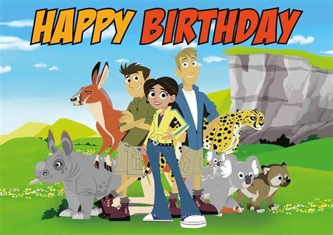 Buy 8.3 x 11.7 Inch Edible Square Cake Toppers – Wild Kratts Themed ...