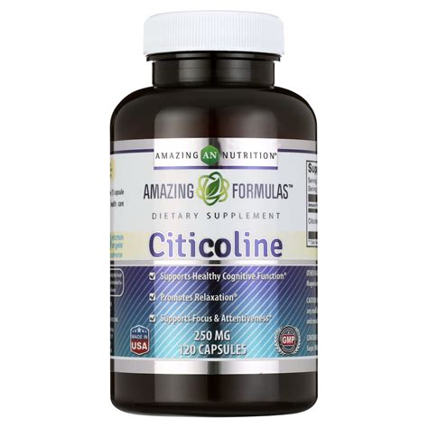 Amazing Formulas Citicoline - 250mg, 120 Capsules India | Ubuy