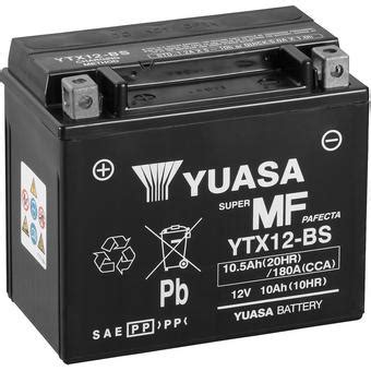 Yuasa YTX12-BS Maintenance Free Motorcycle Battery | Halfords UK