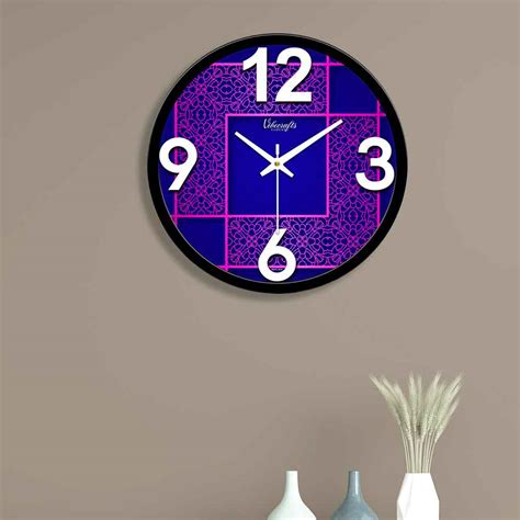 Decorative Pink Pattern in Square Designer Wall Clock – Homcraft