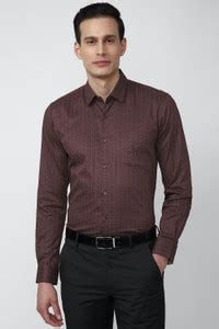PETER ENGLAND Men Self Design Formal Brown Shirt - Buy PETER ENGLAND ...