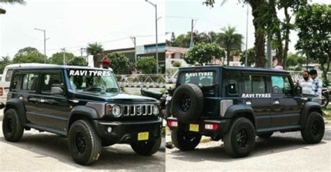 Maruti Suzuki Jimny modified with off-road alloy wheels and all terrain ...