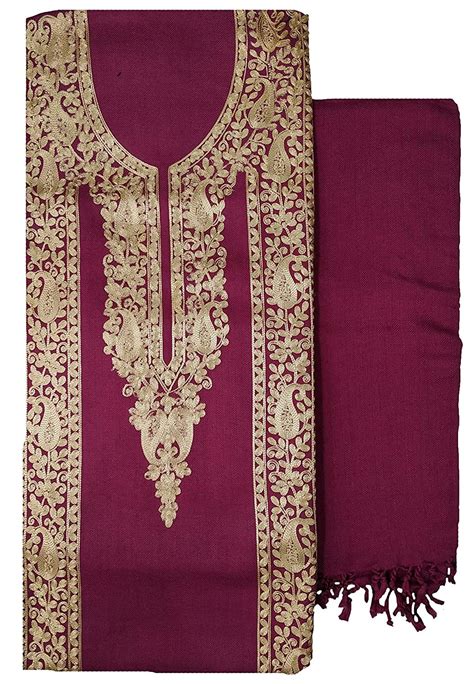Varun Cloth House Womens Woollen Kashmiri Embroidery Salwar Suit ...