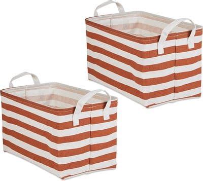 DII® Striped Laundry Bins, 2ct., Size: X-Large, Color: Cinnamon Stripe ...