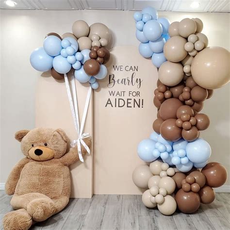 Buy Blue Balloons Brown Coffee Garland Arch Kit Tan Boho Nude Light ...