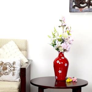 Flipkart Perfect Homes Red Glossy Finish - Unbreakable Iron Vase Price ...