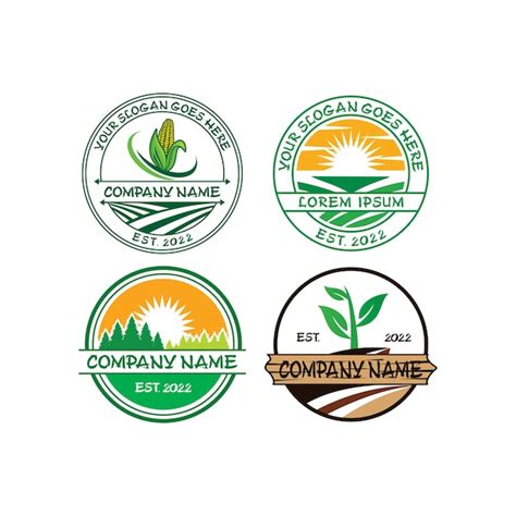 Bauernhof Logo Landwirtschaft Logo Vektor | Premium Vektor