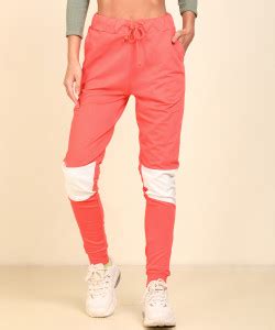 FLYING MACHINE Colorblock Women Pink Track Pants - Buy FLYING MACHINE ...