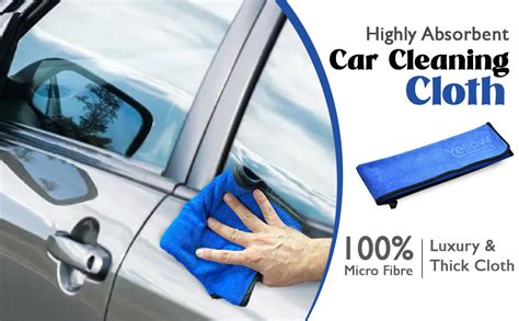 Yellow Weaves Microfiber Car Cleaning Cloth Extra Large (35x75 cms ...