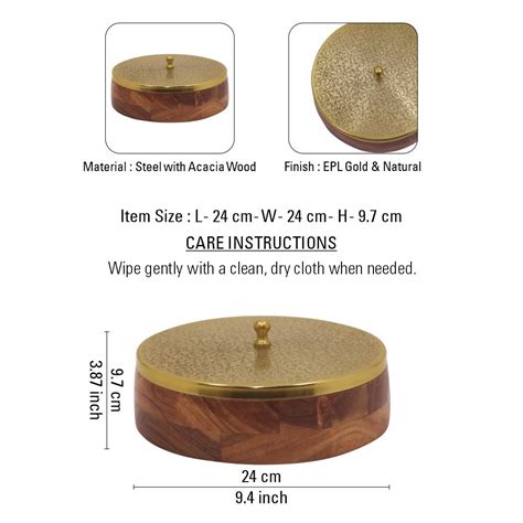 Wooden Dry Fruit Box/ Masala Box with Metal Lid – Metalsmith