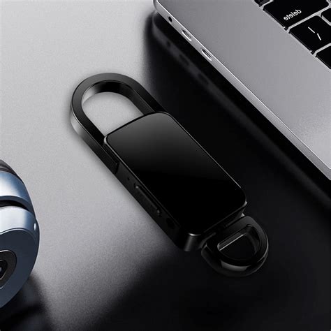 PURCOLT 16GB Mini Voice Recorder Keychain Recorder Audio Voice Recorder ...