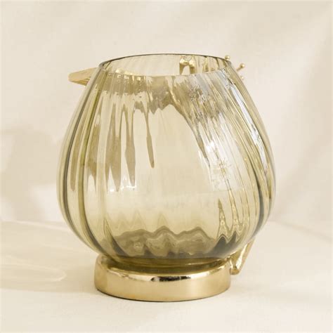 Buy Amara Ava Glass and Aluminium Spiral Votive Candle Holder from Home ...