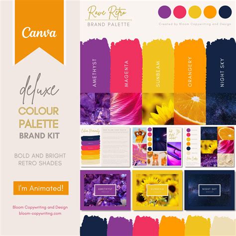Luxury Color Palette Brand Color Palette With Hex Codes Premium Business Branding Kit Canva ...