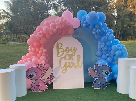Stitch and angel gender reveal party decorations birthday party ...
