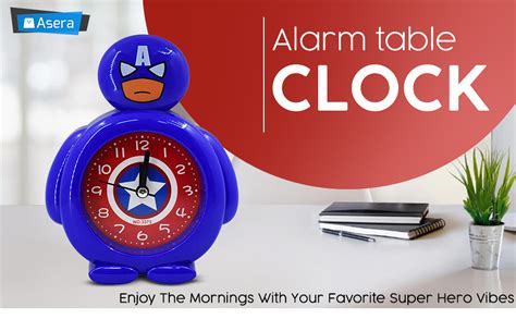 Buy Asera Plastic Digital Avenger Theme Table Alarm Clock for Kids ...