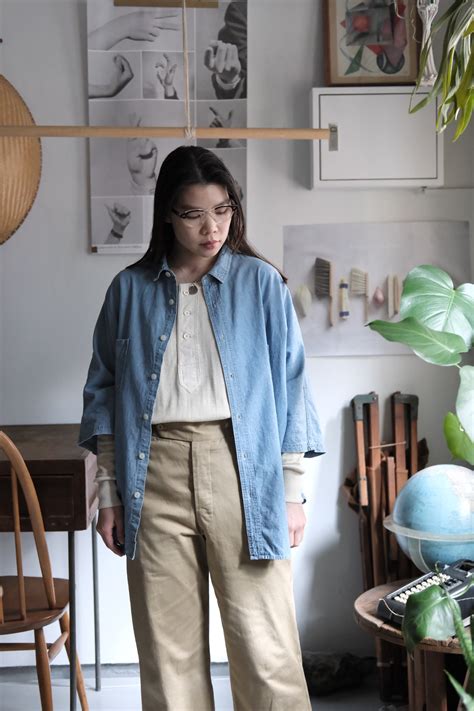 "H.UNIT" "Chambray dolman short sleeves shirt" | KEY WEB STORE