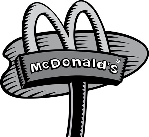 Download Mcdonald's Logo Png Transparent - Mcdonalds Black And White ...