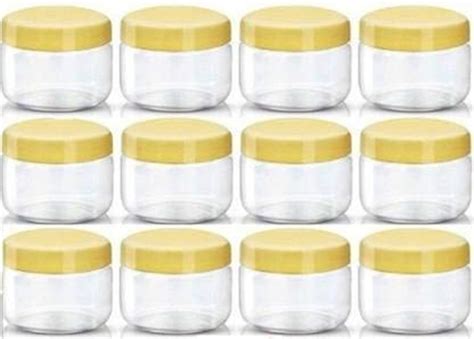 Buy Sunpet Polyurethane Jar Set - 250 Ml, 12 Pieces, Clear, Yellow, 250 ...