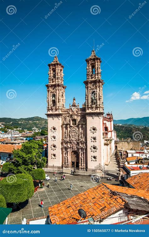 Taxco, Mexico - November 11, 2010. Main Cathedral of Santa Prisca in ...