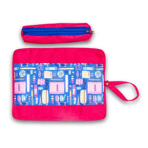 Echo Boomers Art Supply Bag - Pencil Case / Brush Organizer - Pink ...