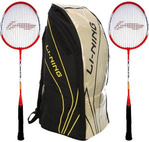 LI-NING Badminton Racquet+Kitbag Combo (ABSJ402 Badminton Kitbag, Black ...