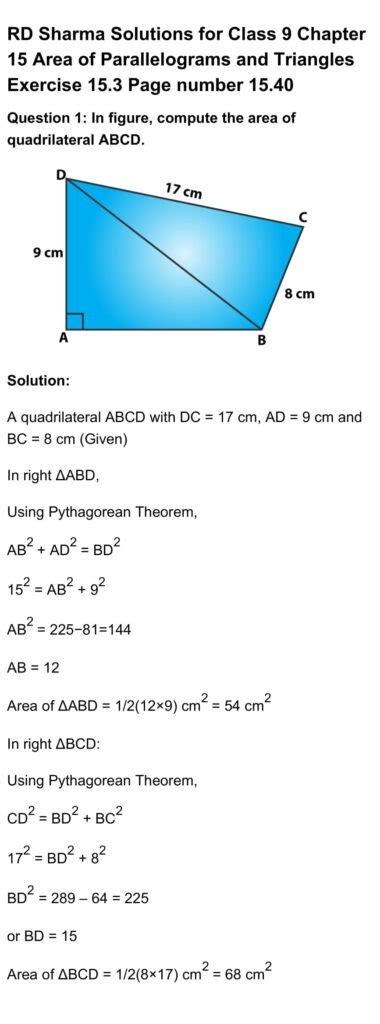 RD Sharma Solutions Class 9 Maths Exercise 15.3 Solutions - RD Sharma ...