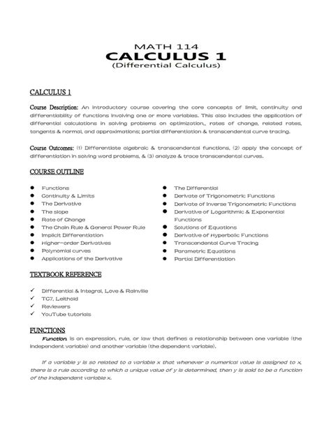 Basic Calculus Course 的图像结果