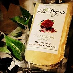 Pearl Organic Skincare Saffron Rose Petal Face Pack Natural Treatment ...
