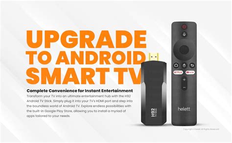 Helett® H92 Android TV Stick with Voice Command Remote & Bluetooth ...