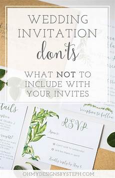 What To Put In Wedding Invitations by What Not To Include On Wedding Invitations Oh My What To Put In Wedding Invitations