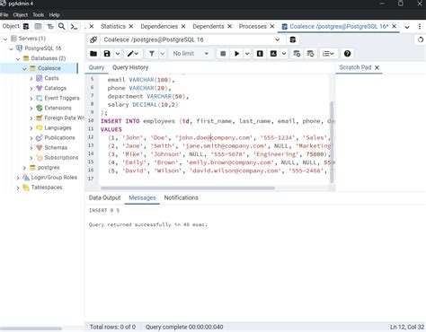 Coalesce Example SQL 的图像结果