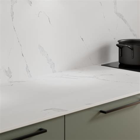 Howdens white marble effect compact laminate worktop – Artofit