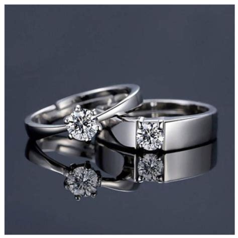 Buy Original Silver Couple Rings - 92 %Silver With Hallmark – Jewllery ...