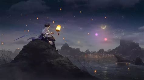 Видео обои Xiao Lantern Festival Genshin Impact (Игры) | 1920x1080 FullHD