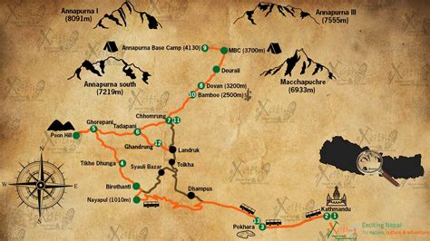 ABC Base Camp Map 的图像结果