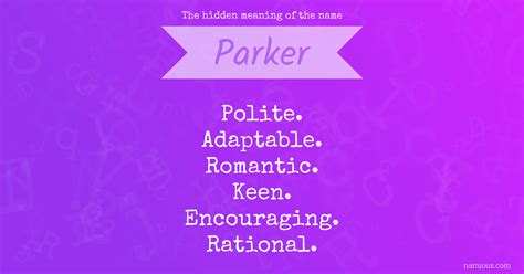 Parker Name Meaning