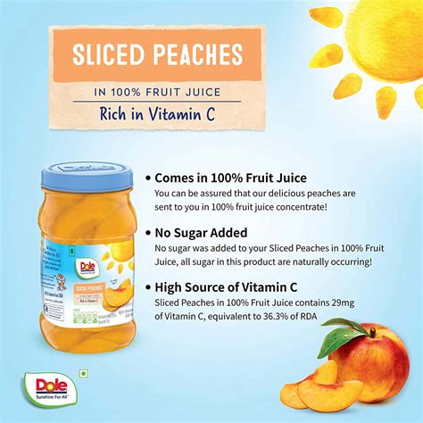 Buy DOLE PEACH SLICED JAR 665 GM Online & Get Upto 60% OFF at PharmEasy