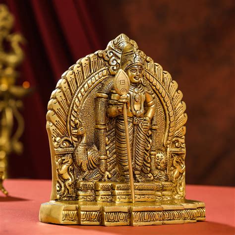 Brass Lord Murugan/Kartikeya Idol (9.5 Inch) – Vedansh Craft