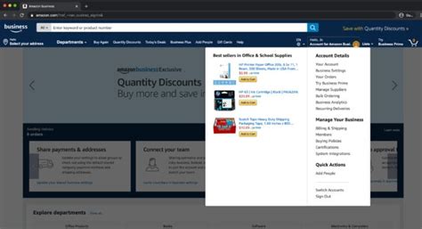 Account Switching | Manage Amazon Accounts | Amazon Business