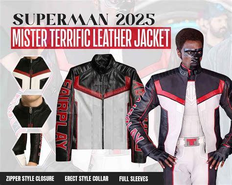 Superman 2025 Mister Terrific Leather Jacket