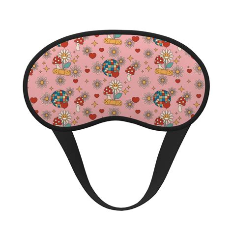 Gaeub Retro 70s 60s Hippie Flower Printed Sleep Mask, Eye Masks for ...
