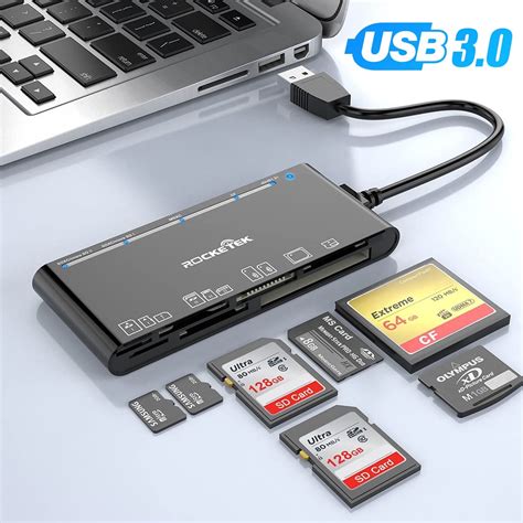SUWU USB SD Card Reader, 7-in-1 Smart Card Reader, 5Gbps Multi USB Card ...