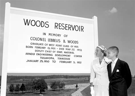 AEDC at 75: AEDC dedicates lake in honor of Col. Woods - Tullahoma News