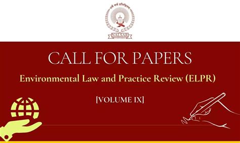 Call for Papers: Environmental Law and Practice Review (ELPR) Volume 9 ...