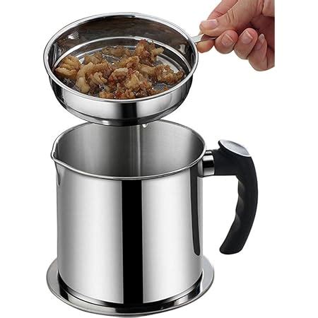 VINSH ENTERPRISE Oil Strainer Pot Stainless Steel Household Oil Pot ...