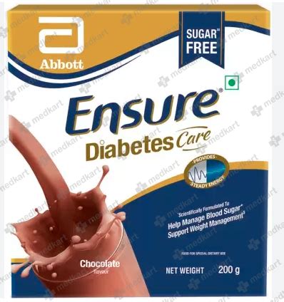ENSURE DIABETES CHOCO POWDER 200GM, Price, Composition & Generic ...