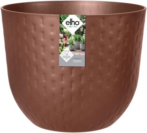 Elho 2392403077200 Round Grain Smoke Flower Pot, 30, | Ubuy India