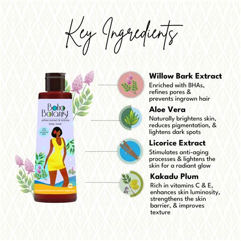 Willow Extract and Licorice Body Toner 200ml – Boho Botanist
